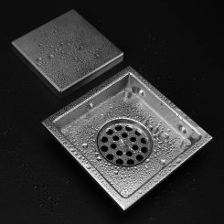 Floor Drain 15X15cm Anti-odor Tile Insert Square Waste Drain 304 Stainless Steel Bath Bathtub Shower Filter Pipe Cover