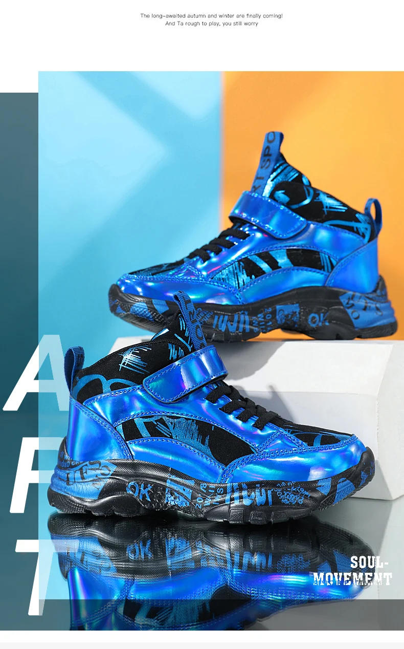 Description Picture 5 of itemBrand Kids Sneakers Children Basketball Shoes Waterproof Running Shoes Casual Sports Shoes Boys Tennis Shoes Child Basket Shoes