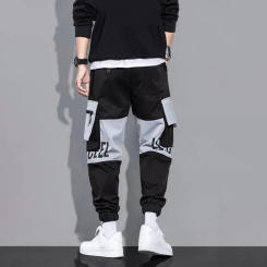 New Streetwear baggy Men's Multi Pockets Cargo Harem Pants Hip Hop Male Track Pants Joggers Trousers Harajuku Men Pants trousers