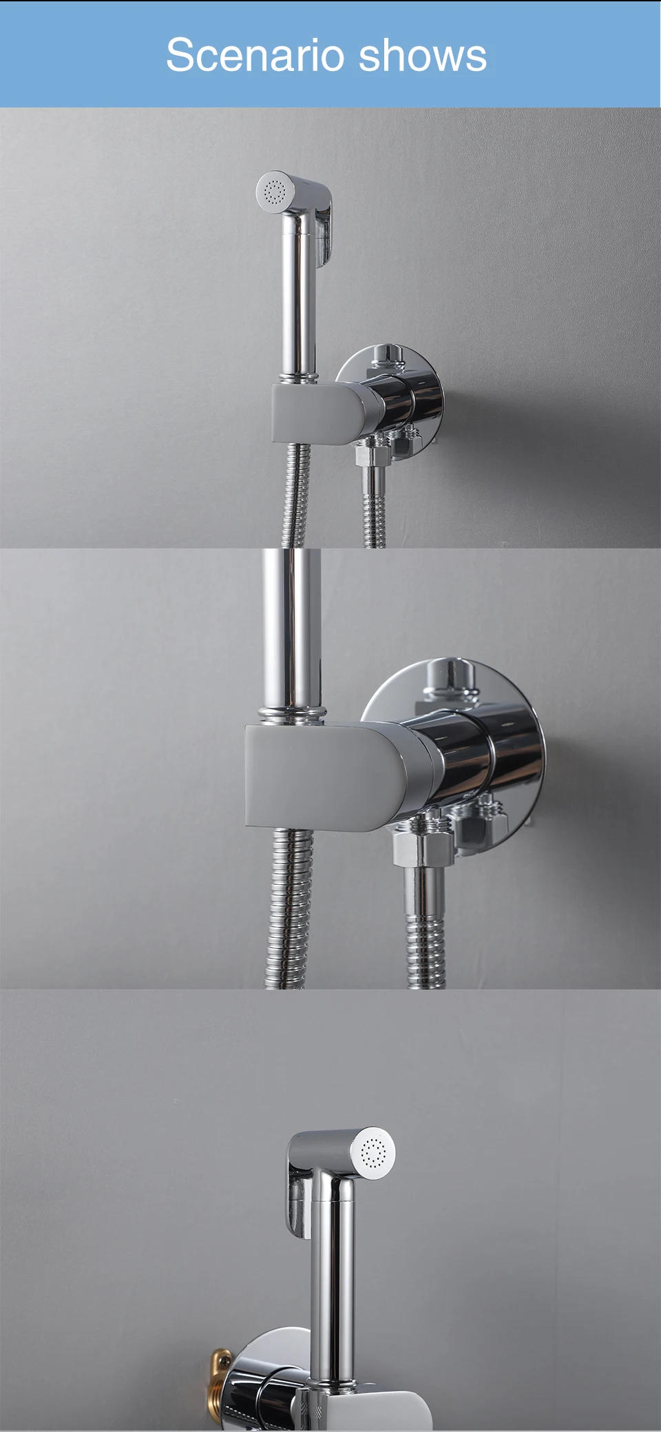 Description Picture 4 of itemULA Mixer Toilet Bidet Faucet Portable Bidet Faucet Water Sprayer Bathroom Shattaf Hot Cold Water Mixer Toilet Gun Shower Enema