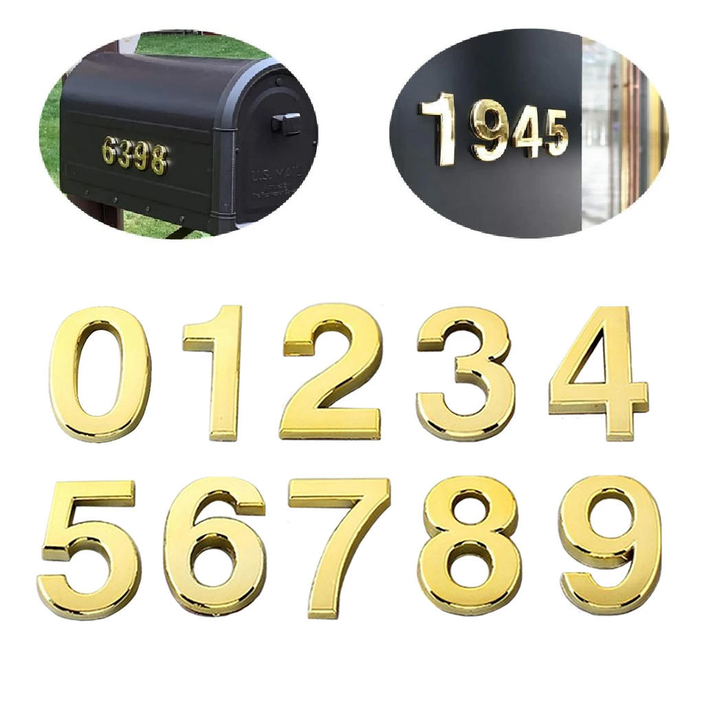 Description Picture 2 of itemSelf Adhesive 3D Number Alphabet Letter Sticker for House Home Apartment Office Door Number Plate Address Mailbox Signs