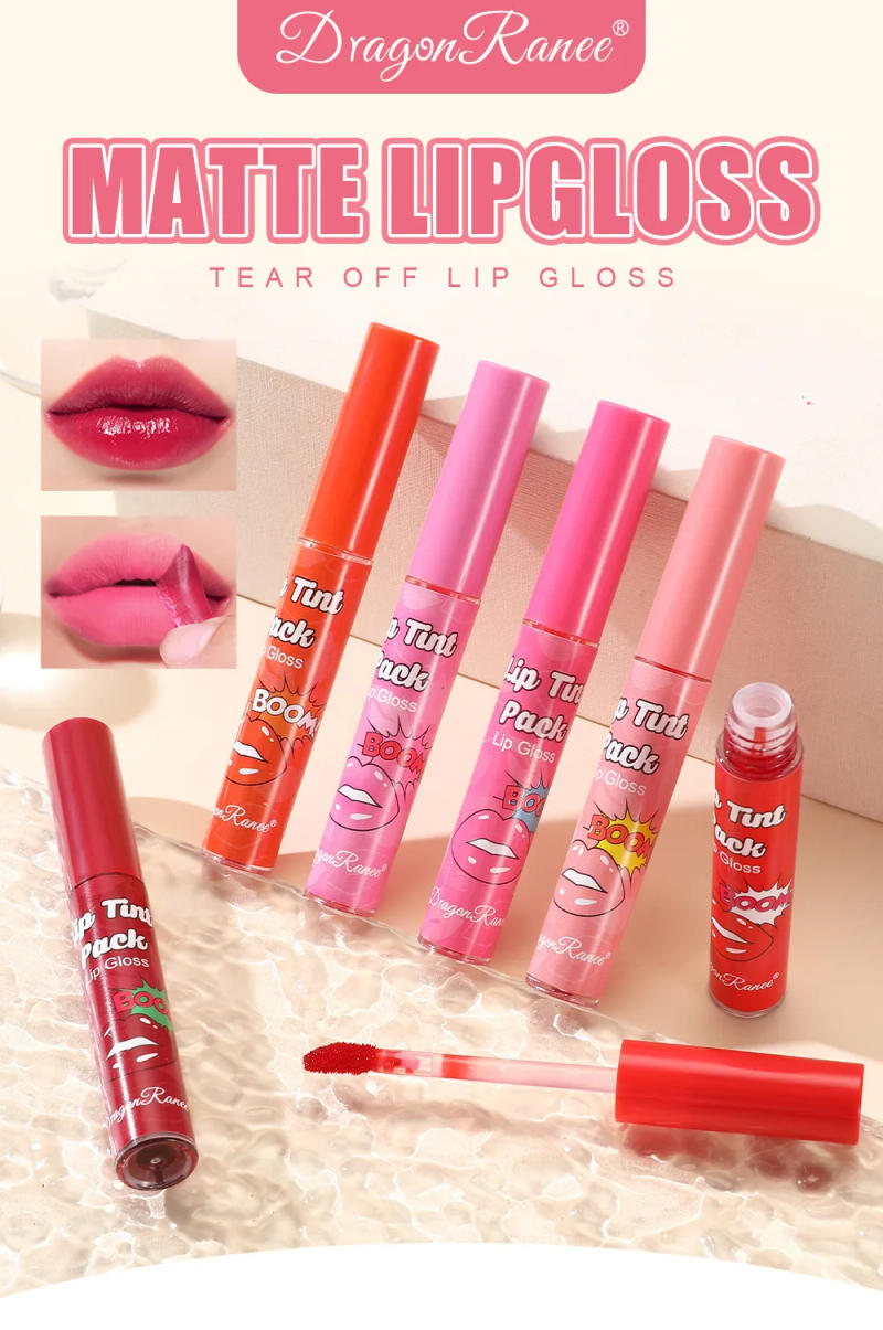 Description Picture 2 of itemPeel-off Lip Gloss Waterproof Long Lasting Non-Stick Cup Beauty Red Lipstick Matte Rose Tear-off Liquid Tattoo Lip Stain Make Up