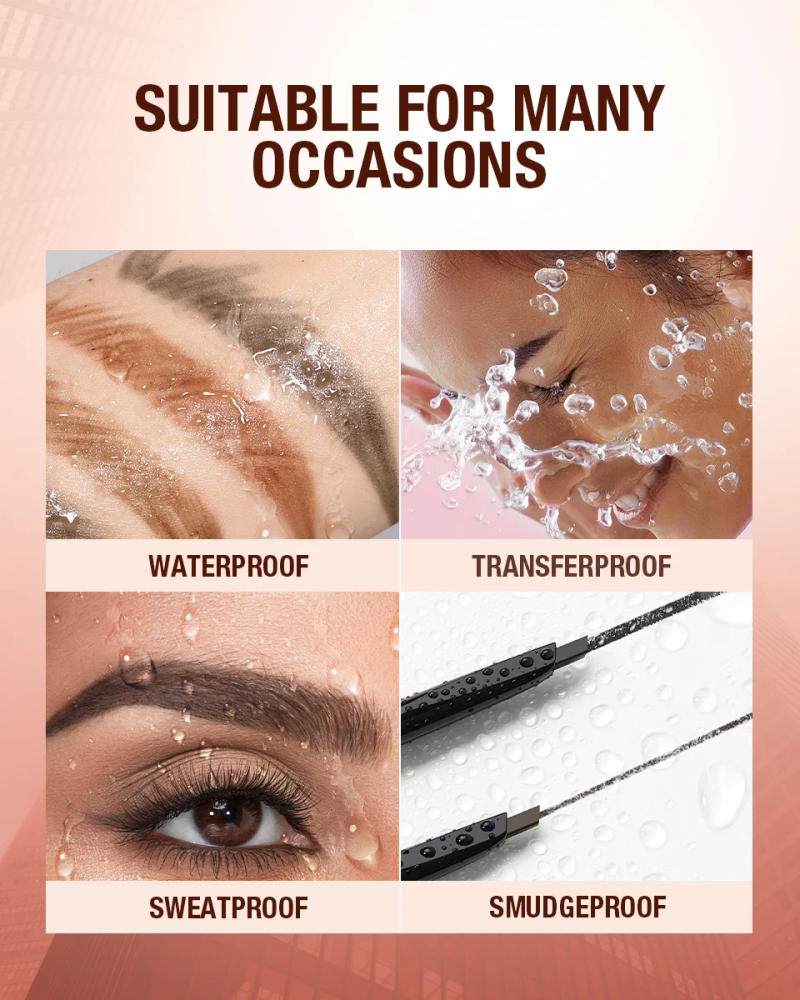 Description Picture 3 of item3 In 1 Eyebrow Pencil With Trimmer Long Lasting Waterproof Brow Definer Natural Color Precision Pen For Perfect Brows