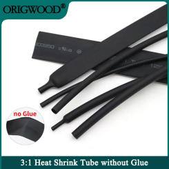 1/5/10M Heat Shrink Tubing Diameter 1.5~50mm Black 3:1 Ratio Waterproof Wire Wrap Insulated Lined Cable Sleeve No Glue