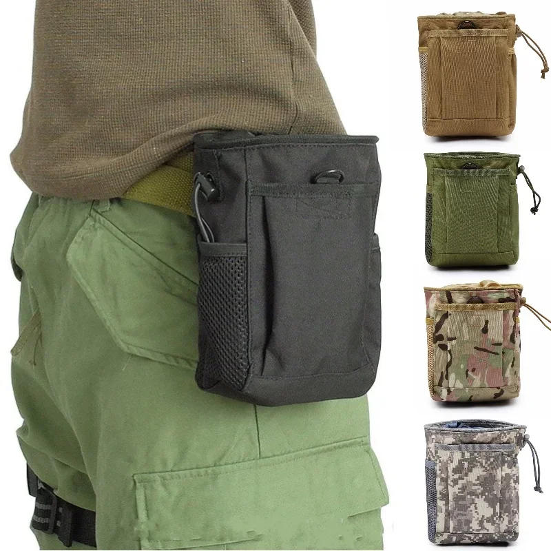 Description Picture 5 of itemMolle Magazine Dump Drop Pouch Outdoor Hiking Hunting Accesssories Recovery Waist Pack Utility EDC Tool Bag Ammo Mag Pouches