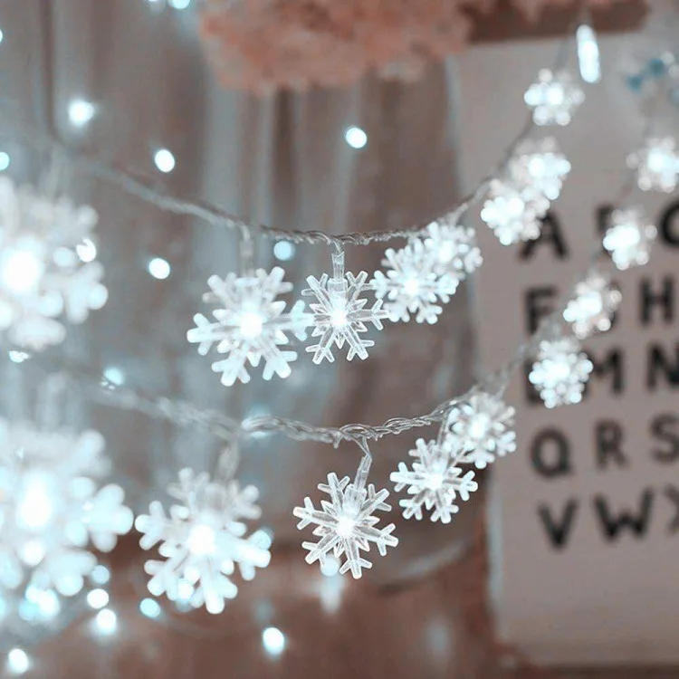 Description Picture 3 of itemSnowflake Lights String LED Festoon Light battery Christmas Tree Light Aesthetic Room Decoration Wedding Party New Year's Decor