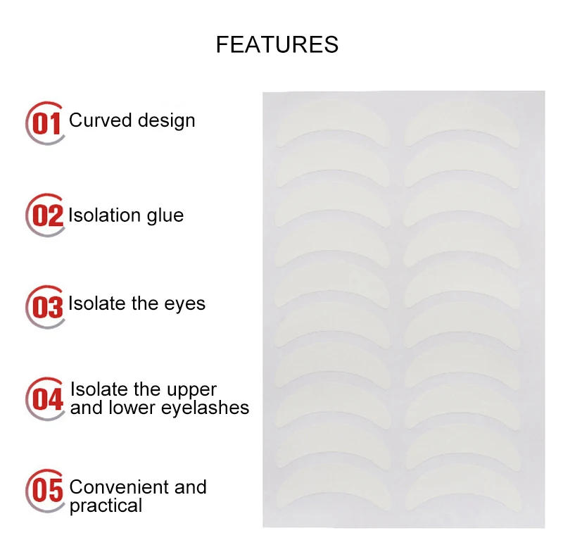 Description Picture 2 of itemset Eyelash Extension Patches Under Eye Pads Tips Sticker Eyelashes Paper Adhesive Natural Eye Lashes Makeup Tool