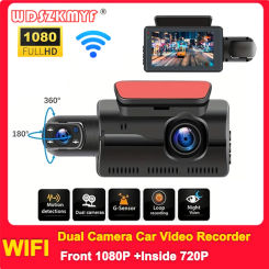 Dual Lens Dash Cam for Cars Black Box HD 1080P Video Recorder with WIFI Night Vision G-sensor Loop Record Dashcam Car Dvr Camera