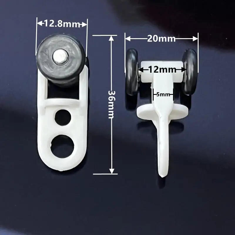 Description Picture 5 of item60pcs Curtain Pulley Window Hardware Track Accessories Plastic Roller Old-fashioned Rail Hook Ring Bathroom Accessories