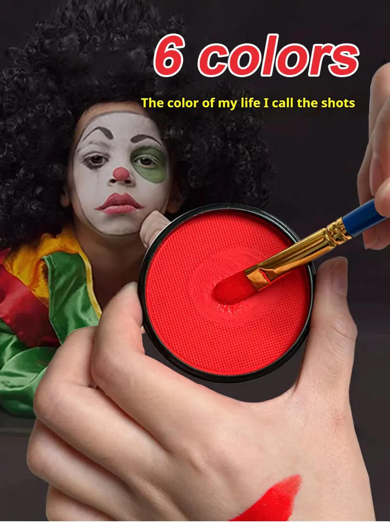 Description Picture 6 of item30G Water Monochromatic Face Body Painting Palette Halloween Festive Washable face and body paint Makeup Costume Body Partie