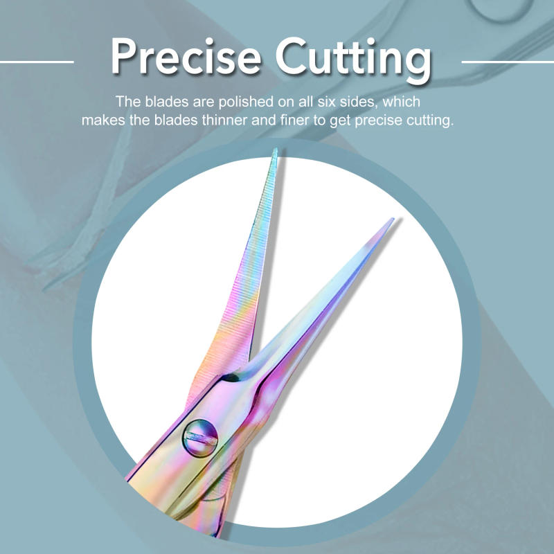 Description Picture 6 of item1Pcs Nail Cuticle Scissors Eyebrows/Eyelashes Mustache Multi-Purpose Cuticle Extra Fine Curved- Professional Manicure Scissors