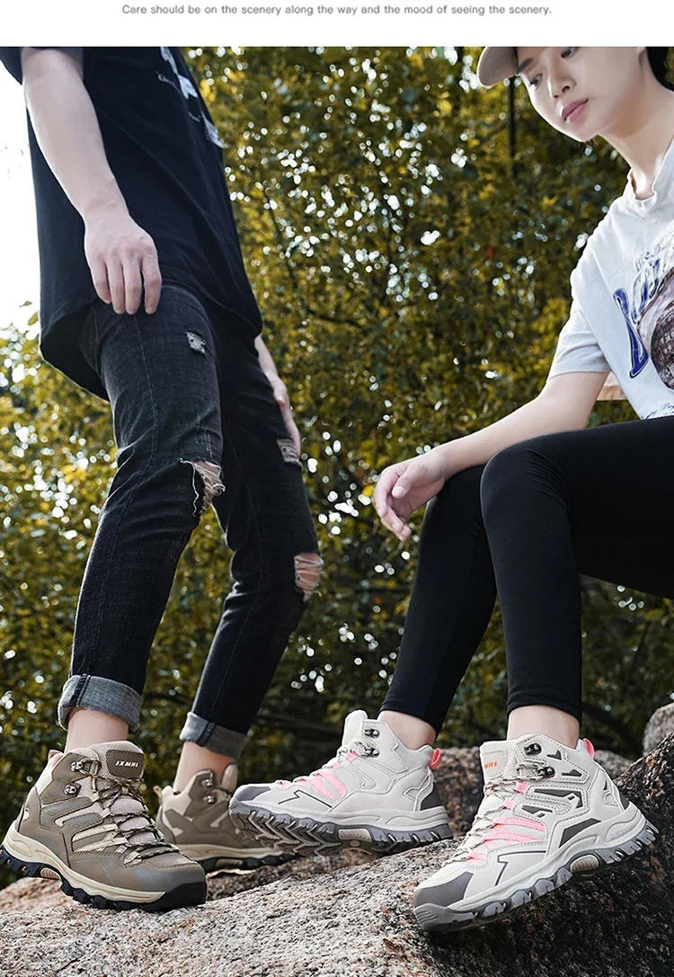 Description Picture 5 of item2024 Women Breathable Mountain Climbing Shoes comfortably Outdoor Boots Woman Men's Hiking Shoes Unisex Waterproof Hiking Boots