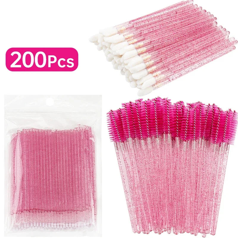 Description Picture 3 of itemWholesale 200 Pcs Eyelash Extension Makeup Set Removal Micro Brush Lipline Special Eyelash Brush for Women Lash Make Up Tool