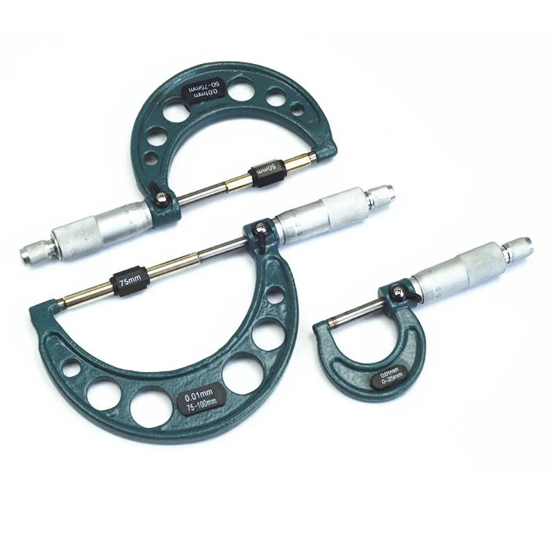 Description Picture 3 of item6pcs/4pcs/3pcs 0-150mm Outside Micrometers Set 0-25 25-50 50-75 75-100 100-125 125-150 Micrometers Kit Rod Caliper Measure Tool