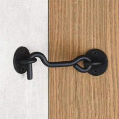 Solid Vintage Door And Window Hook Black Stainless Steel Cabinet Buckle Household Simple