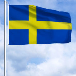 60×90 90x150 120×180CM Sweden Sverige Swedish Emblem Flag Polyester Printed Banner Tapestry For Decor