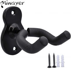 Metal Guitar Hanger Hook Wall Mount Non-slip Holder Stand Rotatable 360°for Electric Guitar Ukulele Instrument Accessories
