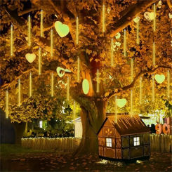 30/50cm LED Meteor Shower Fairy String Garland Lights Christmas Decorations Outdoor Wedding Street Garden Decor 32/24/12 Tubes