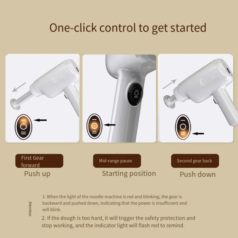 Description Picture 5 of itemHandheld Noodle Machine Intelligent Dough Press Rolling Small Food Kitchen Household  Electric Cordless Pasta Maker 5 Pasta Shap