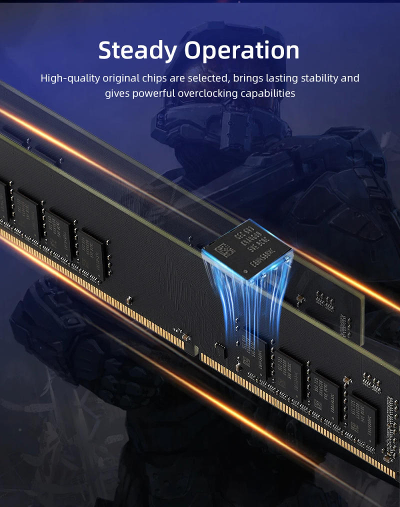 Description Picture 4 of itemNetac DDR4 8GB 16GB 3200MHz 3600MHz 2666MHz 16GBX2 8GBX2 XMP2.0 Desktop Gaming Memoria Rams Dual Channel for PC Motherboard