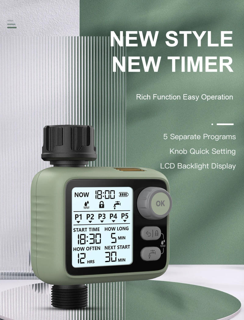 Description Picture 5 of itemEshico HCT-372 Water Timer Knob Easier to Operate LED Backlight Dark Night Guardian Rain Sensing More Intelligent Garden Tools