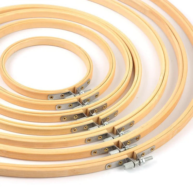 Description Picture 6 of item10pcs/Lot Dia 3-12inch Round Embroidery Hoops Wooden Beech Cross Stitch frame Hoops Craft Embroidery Tools