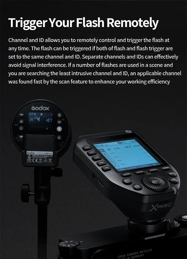 Description Picture 6 of itemGodox Xpro II TTL Wireless Flash Trigger 1/8000s HSS TTL-Convert-Manual Function Large Screen for Canon Nikon Sony Olympus Penta