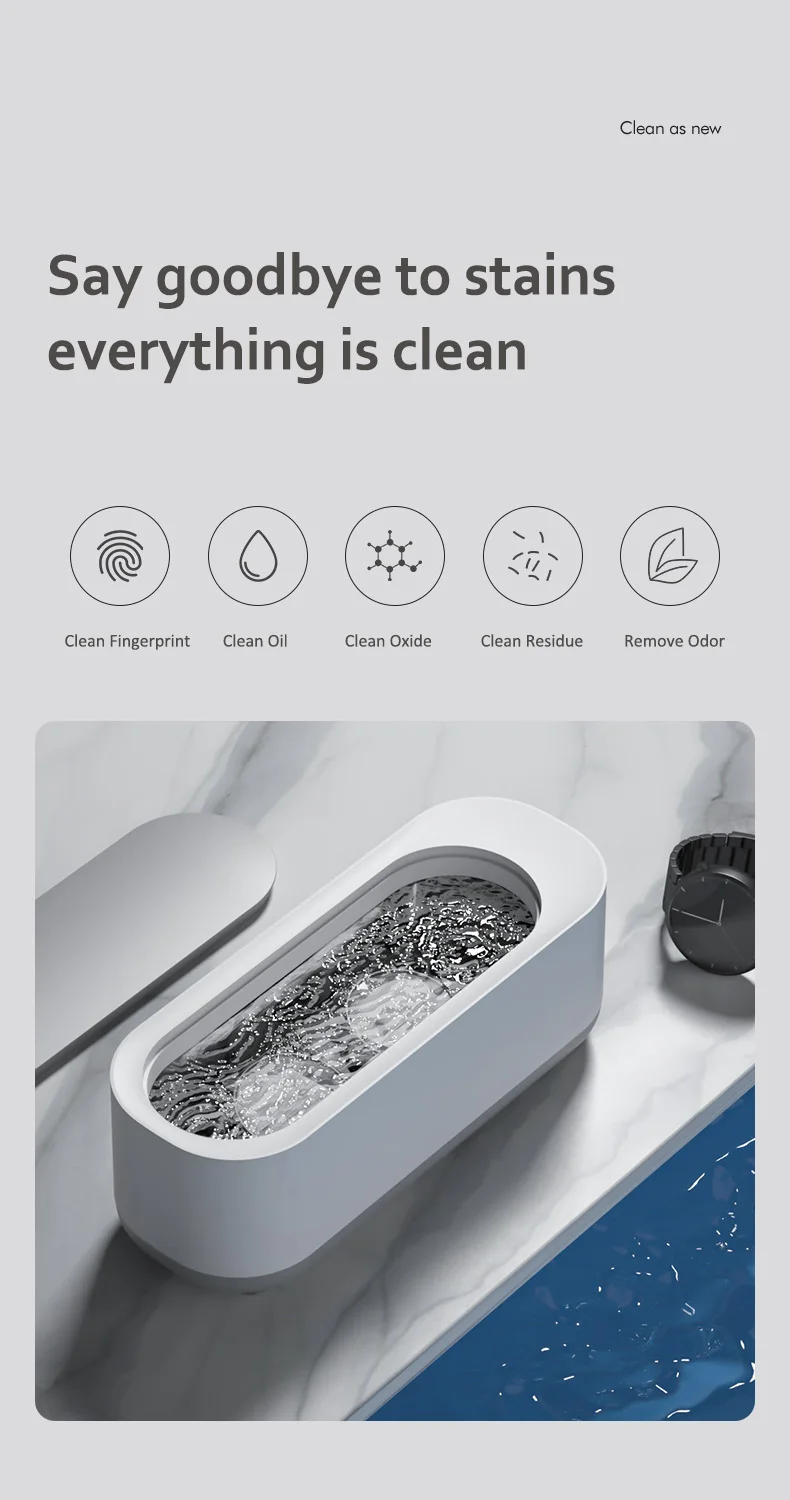 Description Picture 4 of itemNew Ultrasonic Cleaning Machine High Frequency Vibration USB Ultrasonic Cleanser Wash Cleaner Watch Jewelry Glasses Cleaner