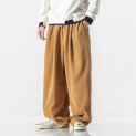 Corduroy Men's Casual Trousers Streetwear Harem Pants Men Vintage Wide-leg Long Pants Male Oversized Sweatpants Big Size 5XL