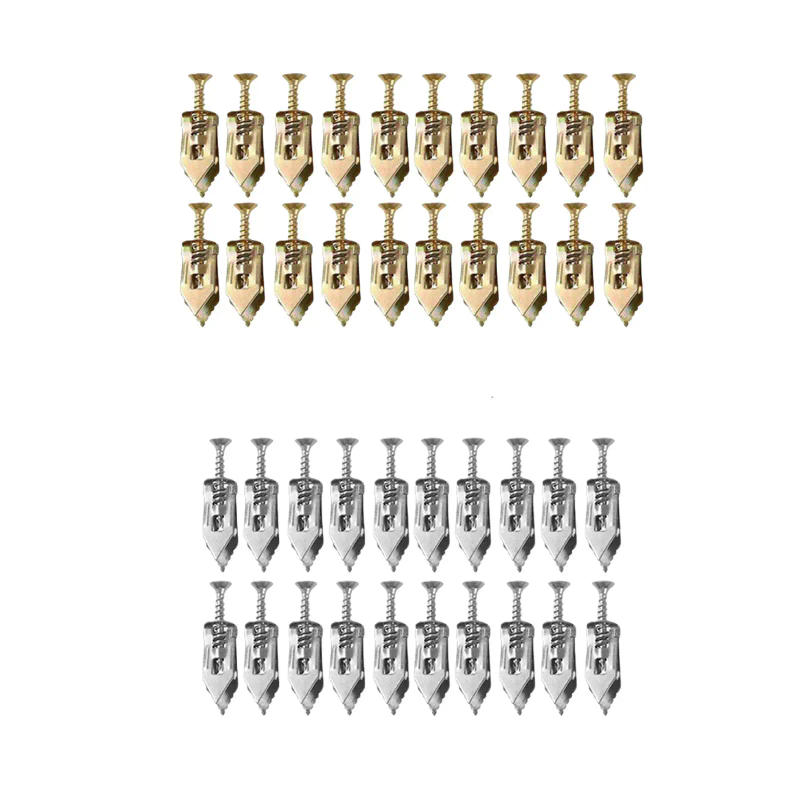 Description Picture 3 of item20Pcs Drywall Self Anchors with Screws for Wall Cabinets Hanging TV