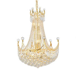 Gold Crystal Chandelier Lighting For foyer Gold Hanging Lamp For Stair Hall Lobby Living RoomChrome Hanging Light