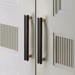 Modern White Black Chrome Kitchen Handle Zinc Alloy Cabinet Knobs and Handles Drawer Knobs Pulls Furniture Handle Door Hardware