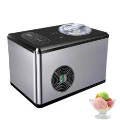Home Use Soft Ice Cream Maker Compressor Self Chilling Ice Cream Machine Stainless Steel Ice Cream Making Machine 1.5L