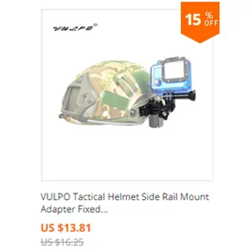 Description Picture 4 of itemFAST/MICH/NVG Helmet Accessories Tactical Helmet Base Adapter Fixed Mount For GoPro Hero Action Camera