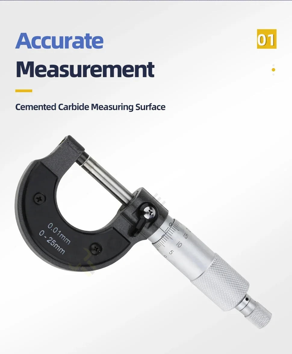 Description Picture 5 of itemExternal Micrometer Set Outside Micrometer Micro Meter Mechanical Micrometers Measuring Tools Micrometric Gauges For Measurement