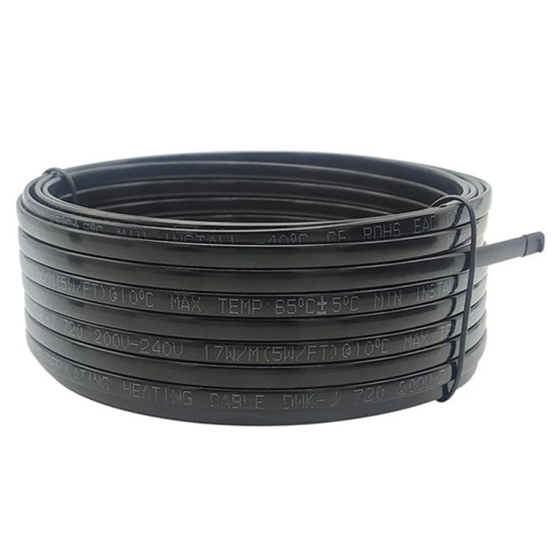 Description Picture 4 of itemSelf-regulating Wire Heating Cable 17W/m 200V~240V 65℃±5℃ 7.3mm Width Accessories Freeze Protection Pipe Water Heat