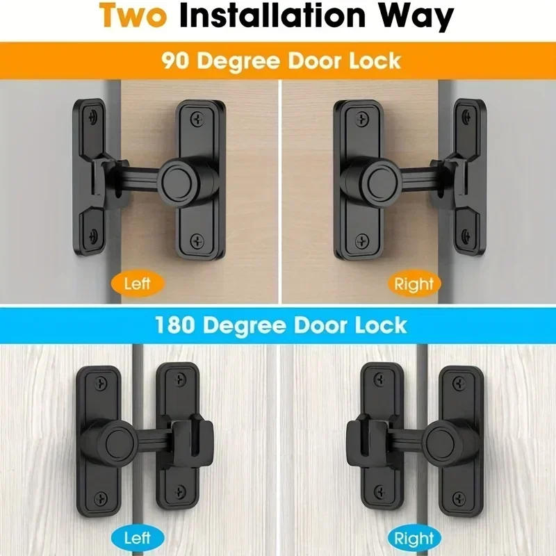 Description Picture 6 of itemZinc Alloy Door Buckle Sliding Window Door Lock Handle Metal Latch Protective Lock with Screw Home Security Door