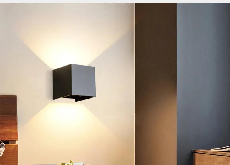 Description Picture 6 of itemLED Wall Light with Human Body Motion Sensing IP65 Waterproof Outdoor&Indoor Wall Lamp Garden Light Fixture Aluminum AC90-260V