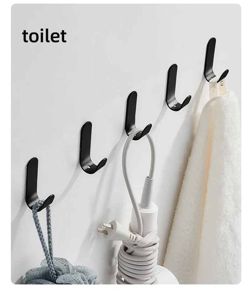 Description Picture 4 of itemMulti-purpose Wall Organizer Hook Behind-door Key Cloth Hanger Hook Bathroom Robe Towel Holder Rack Kitchen Hardware Shelf Hook
