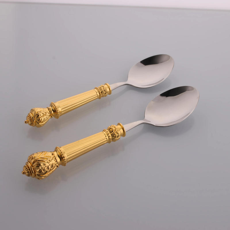 Description Picture 4 of itemStainless Steel Crown Tableware Set, Flatware, Silver, Golden Cutlery Set, Spoon, Knife, Fork Kit, Dinnerware for Home Kitchen