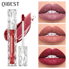 Glitter Diamond Liquid Lipstick Non-stick Cup Non-fading Lip Gloss Moisturizes Pearlescent Lip Glaze  Women Sexy Lip Tint Makeup