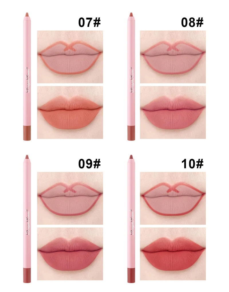 Description Picture 6 of item12 Colors Nude Matte Lipstick Pen Lip Liner Pencil Waterproof Long Lasting Lipgloss Plum Pink Plump Lip Stain Korean Cosmetics