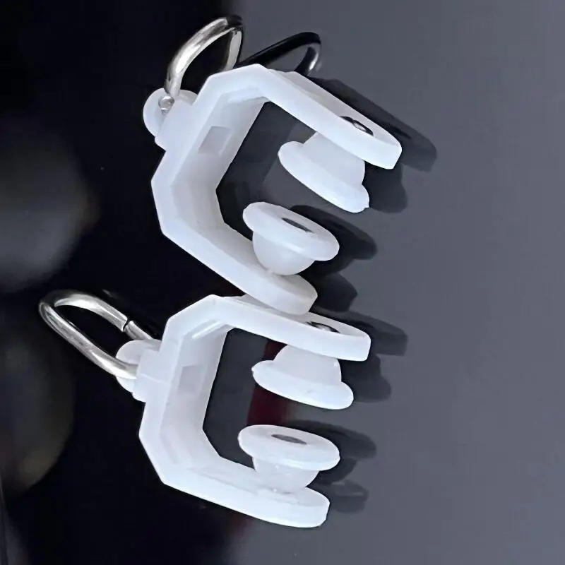 Description Picture 5 of item50 PCS plastic curtain track accessories pulleys old-fashioned straight rail curved rail hook ring auxiliary materials rollers
