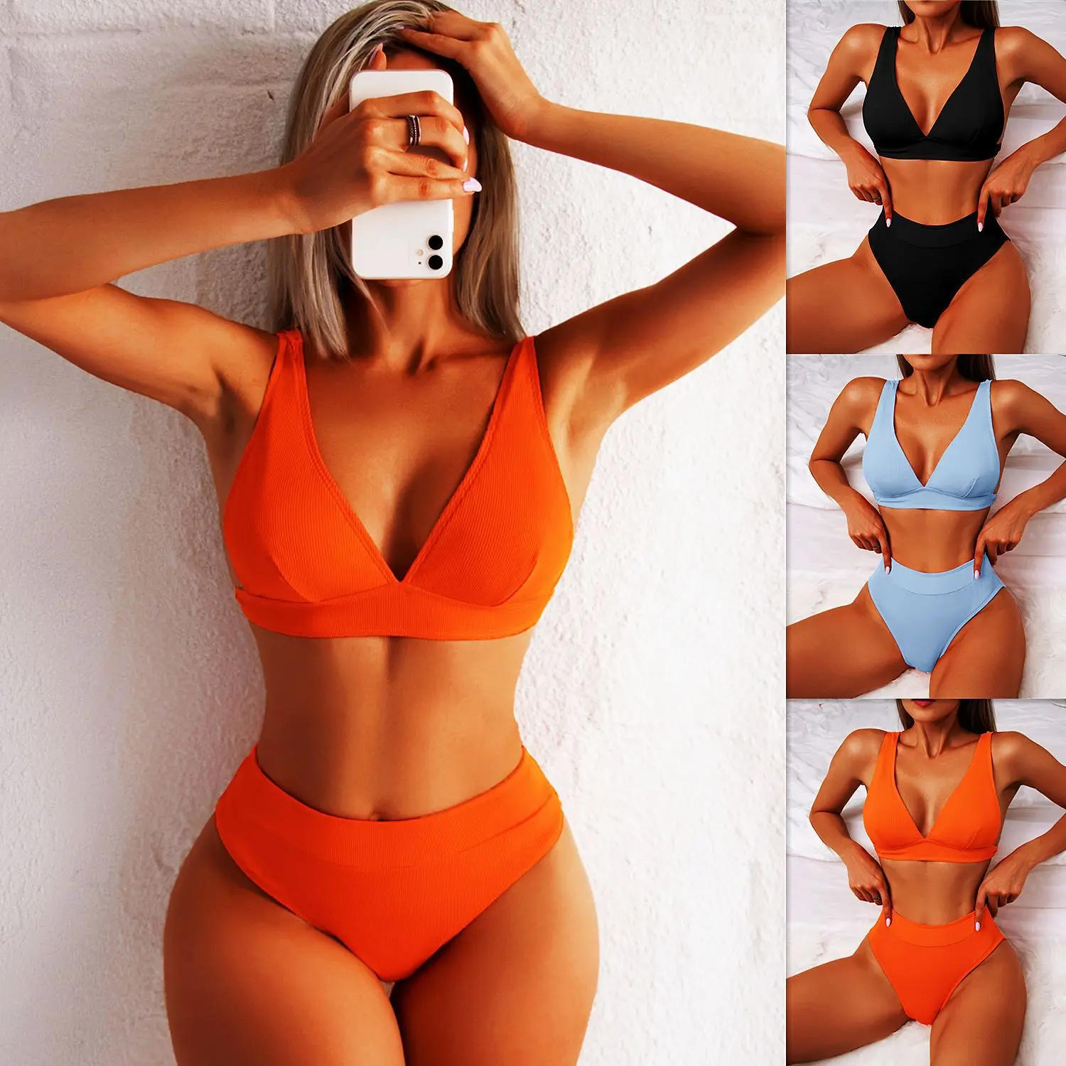 Description Picture 3 of itemSexy Women Underwear Set Seamless Bra and Panty Set High-waist Panties Wireless Bra Backless Bralette Lingerie New Dropshipping