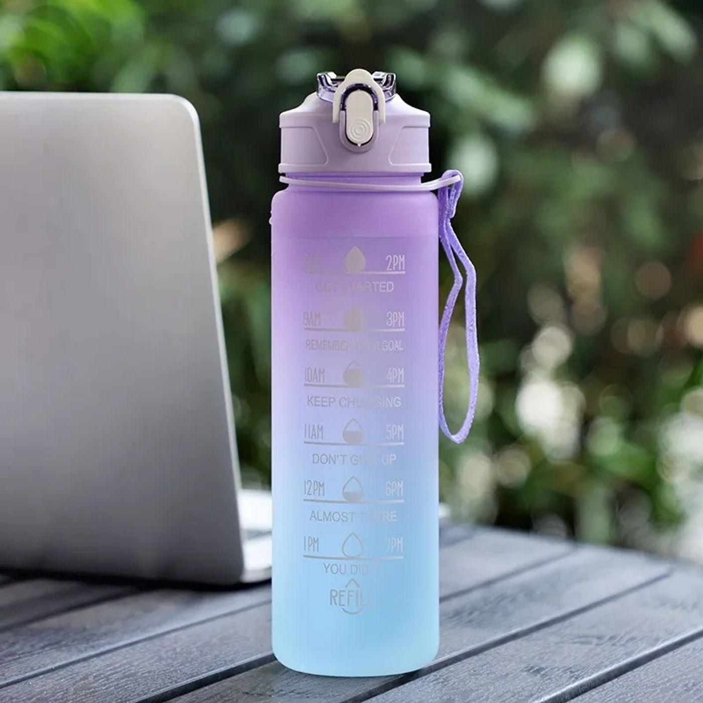 Description Picture 3 of itemPlastic Cup Outdoor Fitness Equipment Gradient Color Large Capacity Outdoor Sports Space Cup Bouncing Suction Nozzle