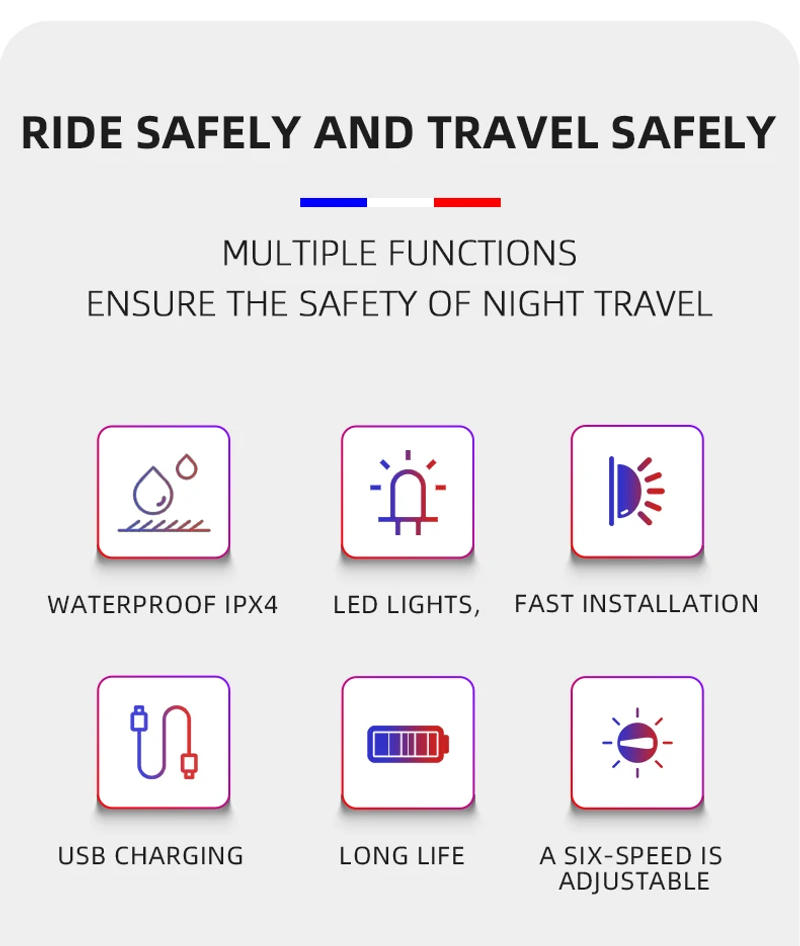 Description Picture 3 of itemROCKBROS Bike Tail Light Waterproof Seatpost Warning Bicycle Rear Light MTB Road LED Lamp Tailight USB Charging Cycling Light