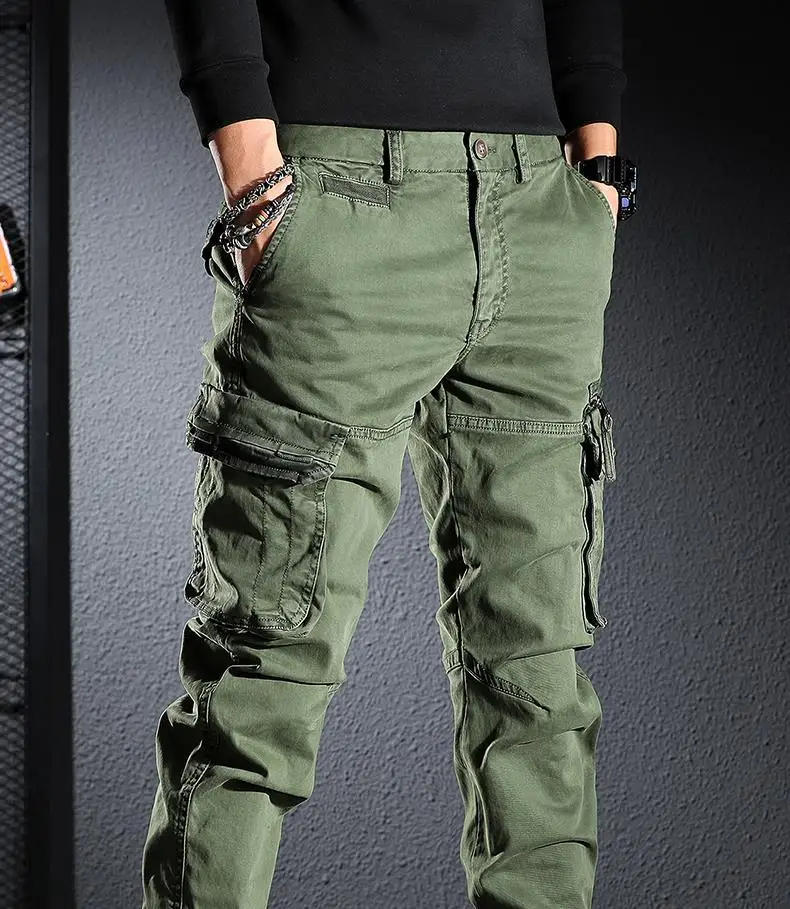 Description Picture 3 of itemSpring and Autumn Workwear Pants Men's Fashion Brand Leggings Multi Pocket Casual Pants Korean Fashion Versatile Men's Pants