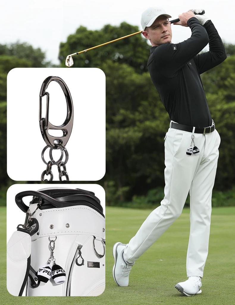 Description Picture 3 of itemPGM Golf Knitted Ball Cover Men's and Women's Ball Clips Fashion Waist Bag Pendant Portable Buckle Chain QJ003