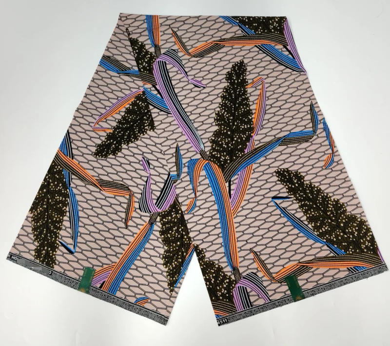 Description Picture 4 of itemNew Designs Ankara Fabric 100% Cotton Tissu Pagne Africaine Pagne Wax Africain Ankara Wax Print Supplier 6 Yards