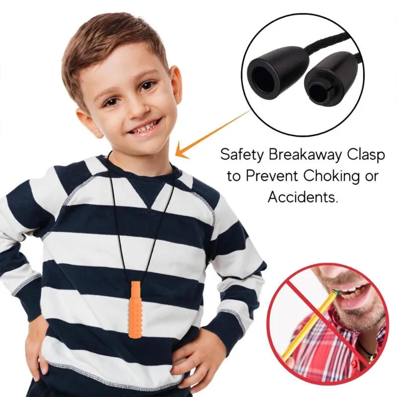 Description Picture 4 of itemBPA Free Silicone Baby Teether Necklace Silicone Newborn Sensory Chewing Teethers for Children Autism ADHD Care Pendant Toys